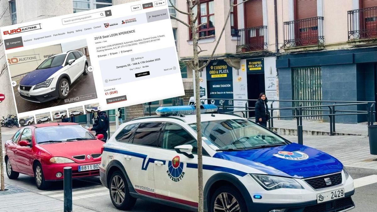 Un coche-patrulla de 62.000 euros de la Ertzaintza sale a subasta en Zaragoza con un precio inicial de un euro