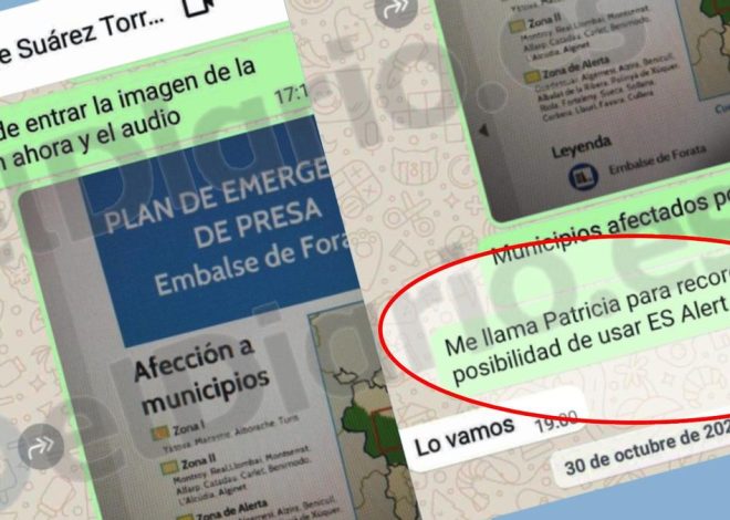 El whatsapp que acredita que el día de la dana el Gobierno pidió a la Generalitat el Es-Alert con hora y media de antelación