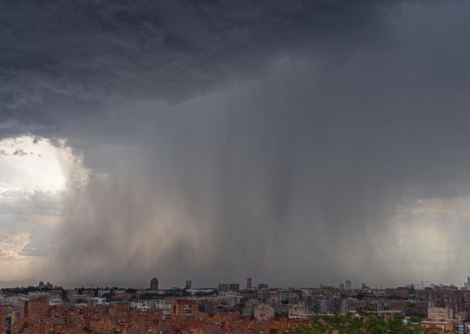 Las lluvias pasan a tormentas este viernes en la Comunidad de Madrid