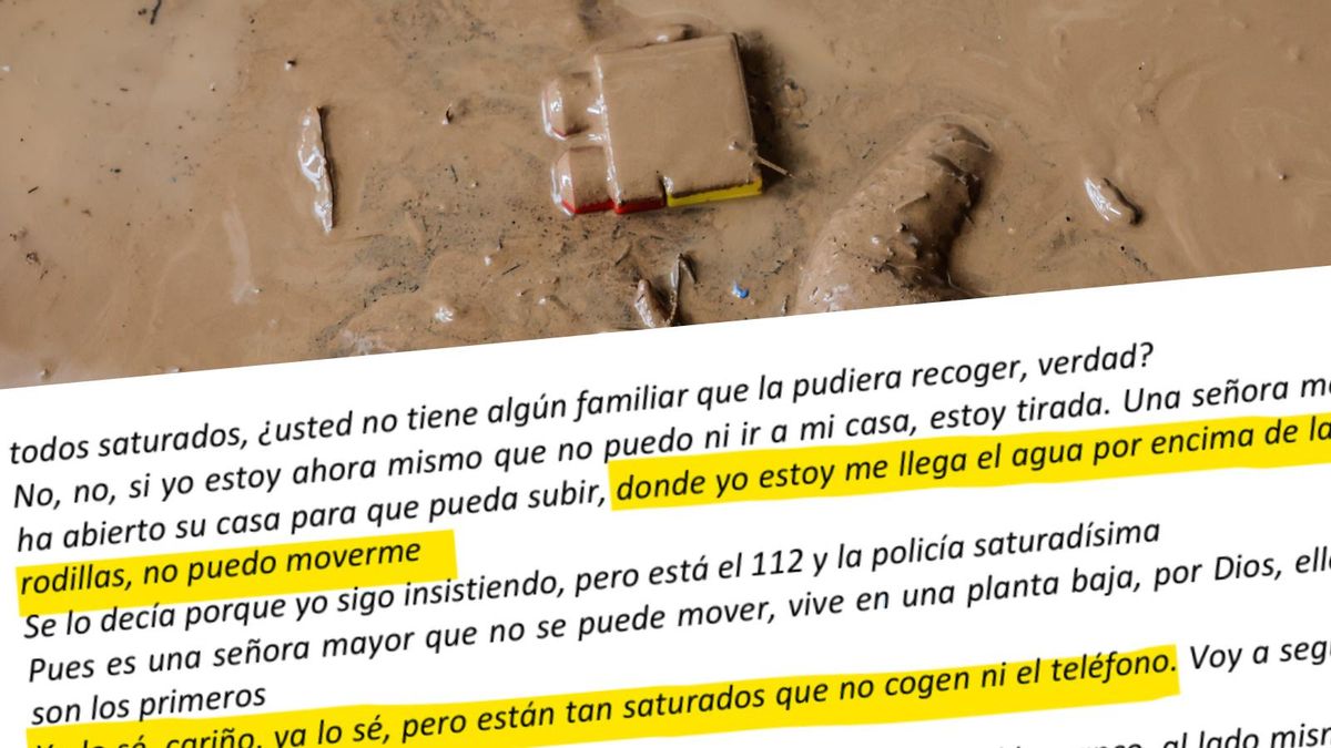Los terribles audios de la teleasistencia en la dana: «Me llega el agua por encima de las rodillas, no puedo moverme»