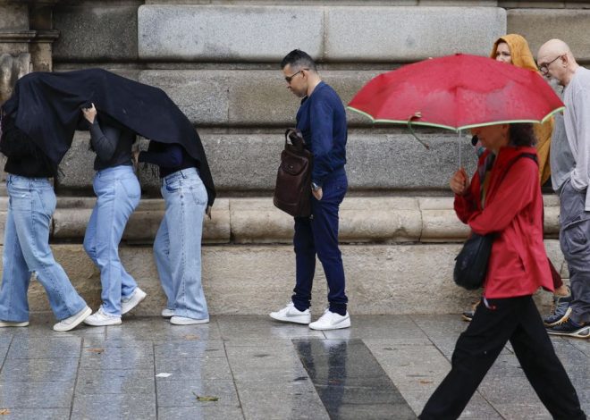 La Aemet prevé una semana de lluvias y con altibajos en las temperaturas