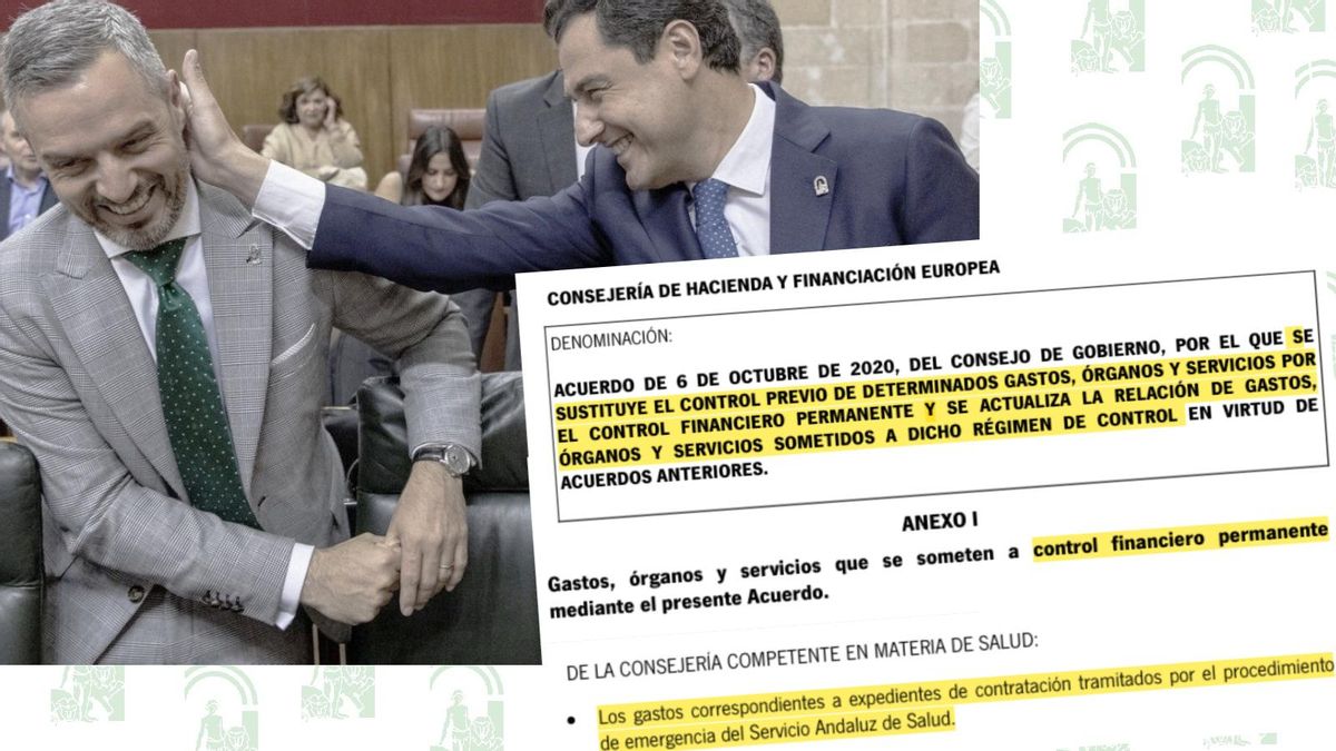 El Gobierno andaluz modificó la lista de ‘gastos sin control previo’ propuesta por la Intervención para colar los contratos sanitarios