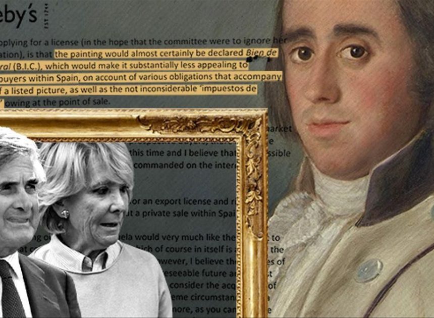 Un juez condena al marido de Esperanza Aguirre a pagar 853.000 euros a su hermano por el cuadro de Goya