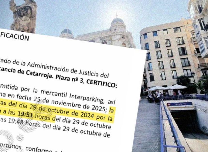 El juzgado de la dana certifica que el coche de Vilaplana entró a las 14.38 en el parking y salió a las 19.51 tras El Ventorro