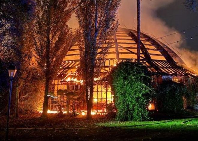 Un incendio quema la cúpula del restaurante de eventos Mas Marroch de los hermanos Roca