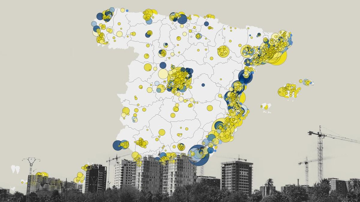 El mapa de las 45.000 viviendas para alquiler asequible de la nueva empresa pública, municipio a municipio