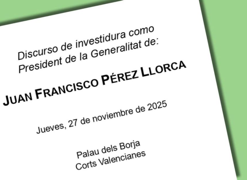 El discurso íntegro de investidura de Pérez Llorca para asegurarse el voto de Vox en la sucesión de Mazón