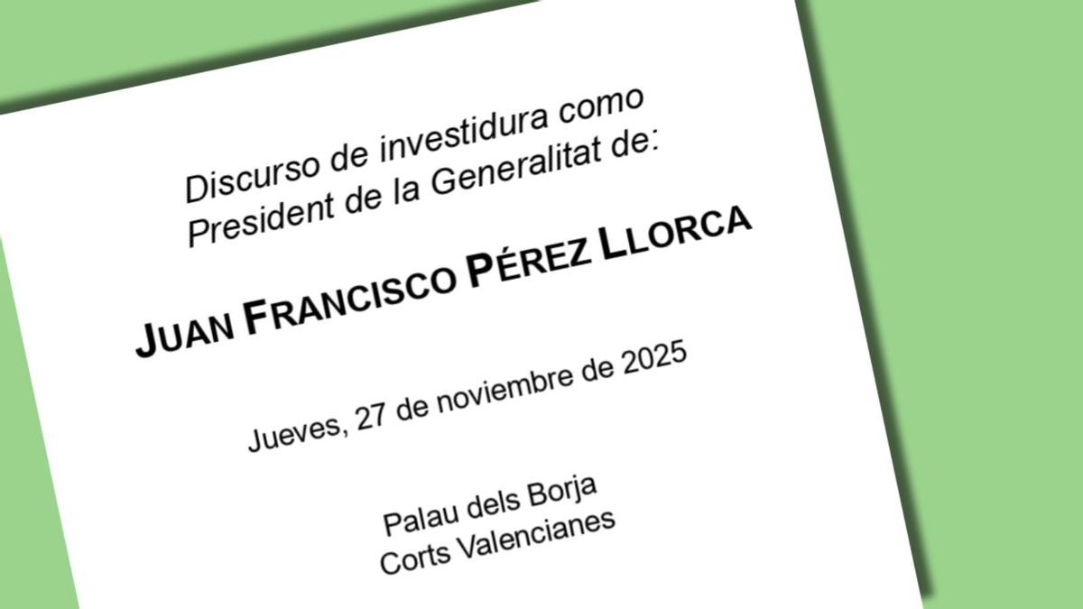 El discurso íntegro de investidura de Pérez Llorca para asegurarse el voto de Vox en la sucesión de Mazón