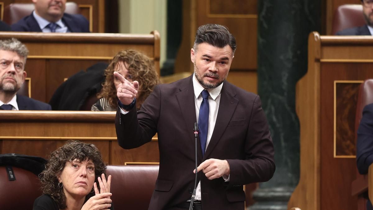 Rufián pide una reunión a Sánchez: «Queremos que nos explique qué piensa hacer para regenerar su partido y su Gobierno»
