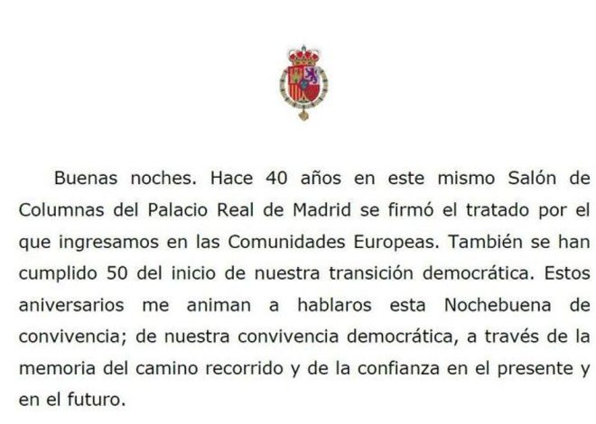 Lee aquí el discurso íntegro del rey