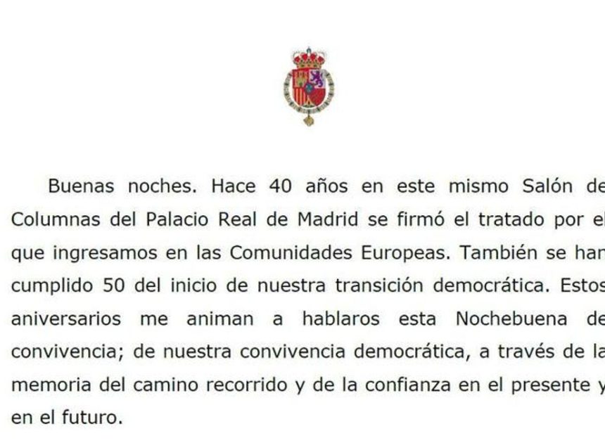 Lee aquí el discurso íntegro del rey