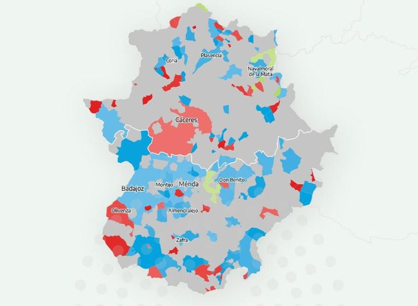 Los resultados de las elecciones en Extremadura 2025, municipio a municipio