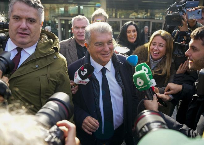 Laporta dice a la jueza del caso Negreira que el Barça «es un ejemplo en el mundo» y niega favores arbitrarles