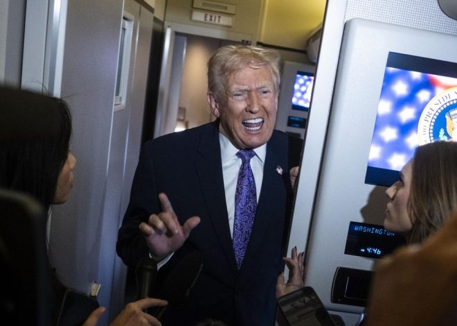 Trump se revuelve cuando se le pregunta por su salud: «No tengo ni idea de qué parte del cuerpo fue la resonancia, pero de la cabeza no fue»