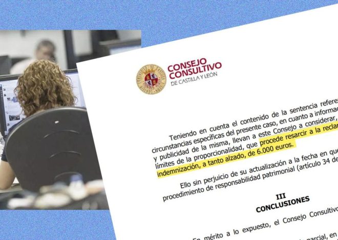 Conceden una indemnización de 6.000 euros a una funcionaria de Castilla y León por la divulgación de su nombre en la prensa