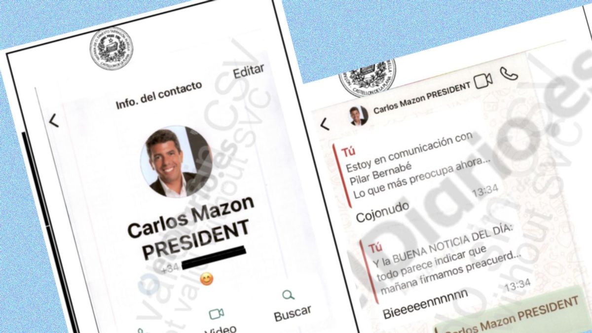 Todos los whatsapps de Salomé Pradas en la dana con Mazón y con Cuenca, el jefe de Gabinete del president