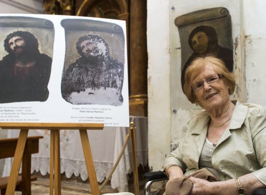 Fallece Cecilia Giménez, la borjana que inmortalizó el ‘Ecce Homo’