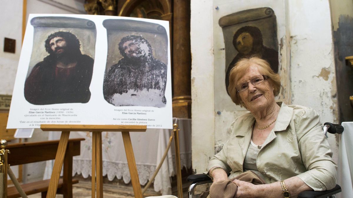 Fallece Cecilia Giménez, la borjana que inmortalizó el ‘Ecce Homo’