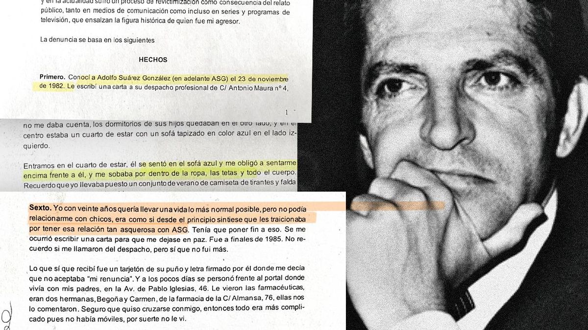 Una mujer presenta una denuncia contra Adolfo Suárez por agresión sexual cuando era menor: «He necesitado años de terapia para procesar el trauma»