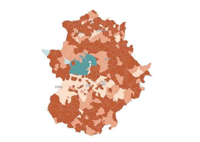 MAPA | Consulta los datos de participación en Extremadura a las 18.00 horas, municipio a municipio