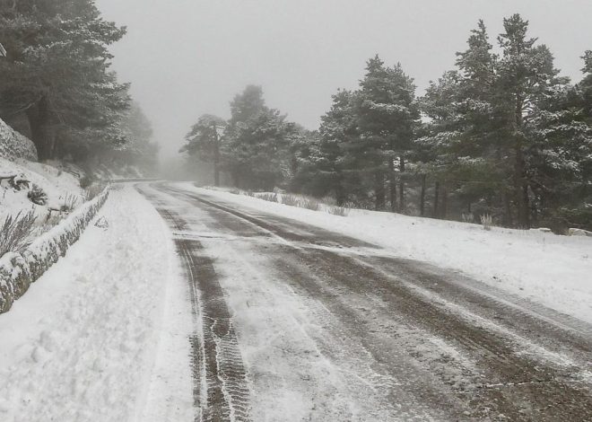 La lluvia remite en Madrid, pero la nieve sigue presente en la Sierra este miércoles
