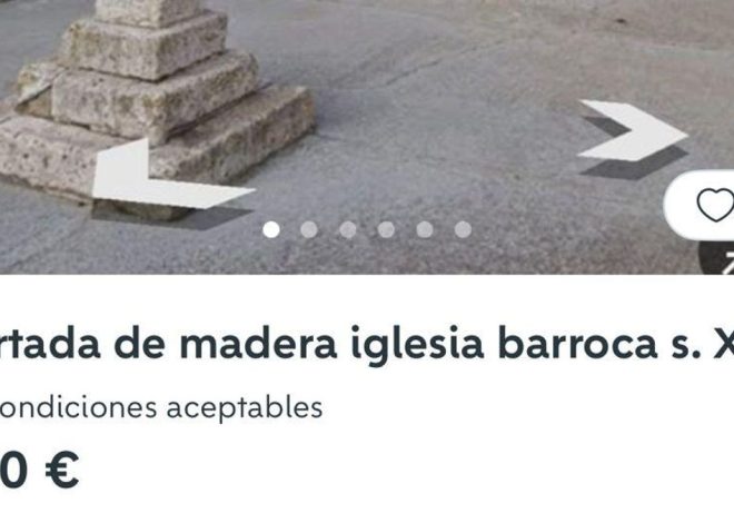Un cura intenta vender por Wallapop las puertas de su iglesia en Valladolid por 390 euros