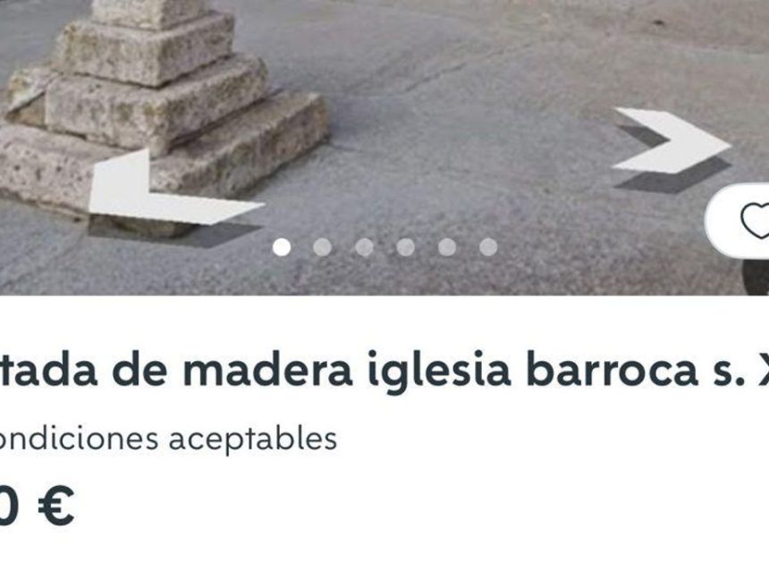 Un cura intenta vender por Wallapop las puertas de su iglesia en Valladolid por 390 euros