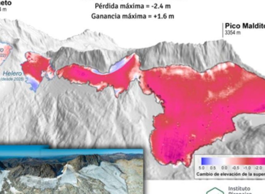 La agonía del Aneto: el mayor glaciar de España pierde espesor, se fragmenta y queda reducido a 30 hectáreas