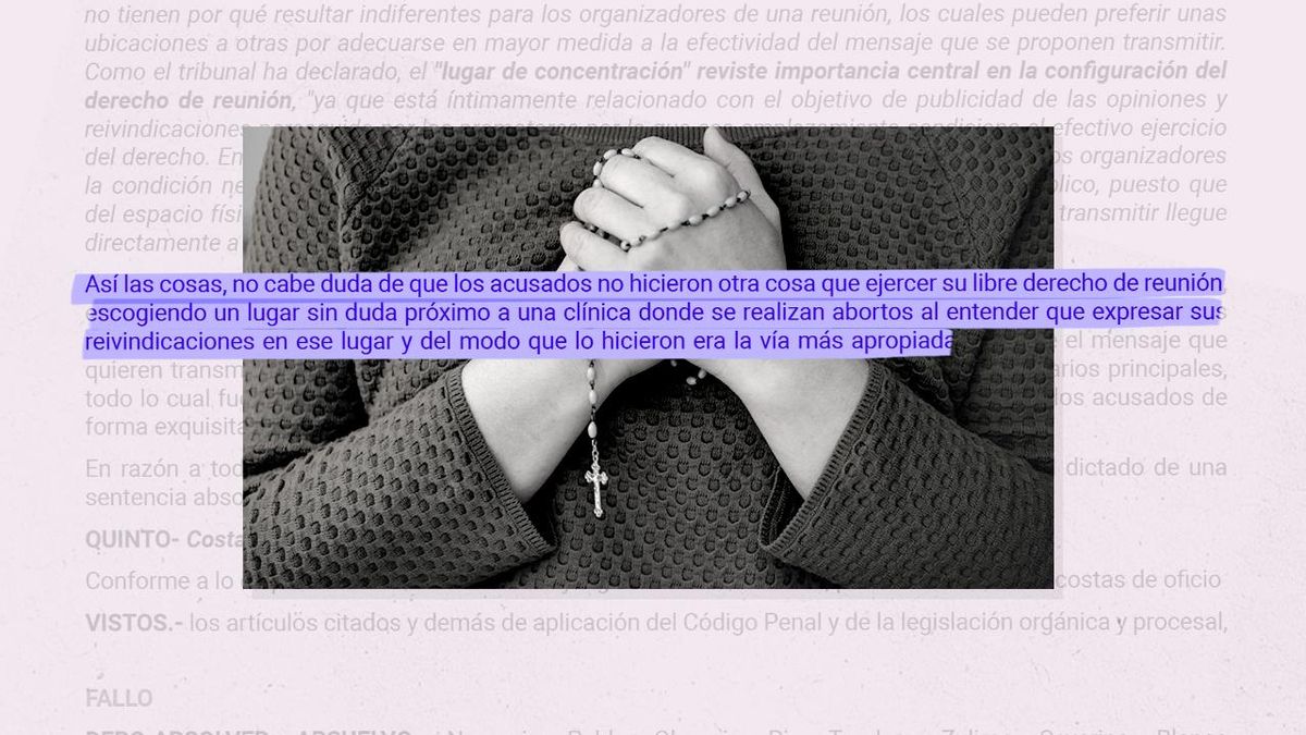 La Justicia avala que abortar entre presiones y rezos de ultracatólicos no sea delito: «Hay que perimetrar las clínicas»