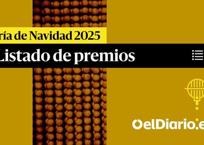 Estos son los números premiados del sorteo de la Lotería de Navidad 2025: lista de premios