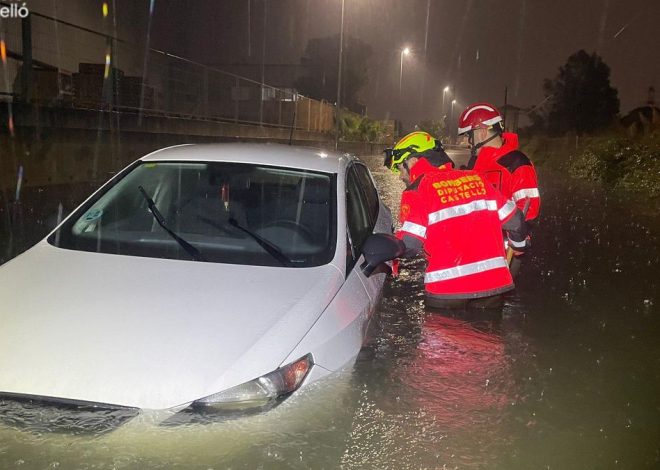 Accidentes, inundaciones y rescates: el balance de incidencias de la borrasca Emilia en la Comunitat Valenciana