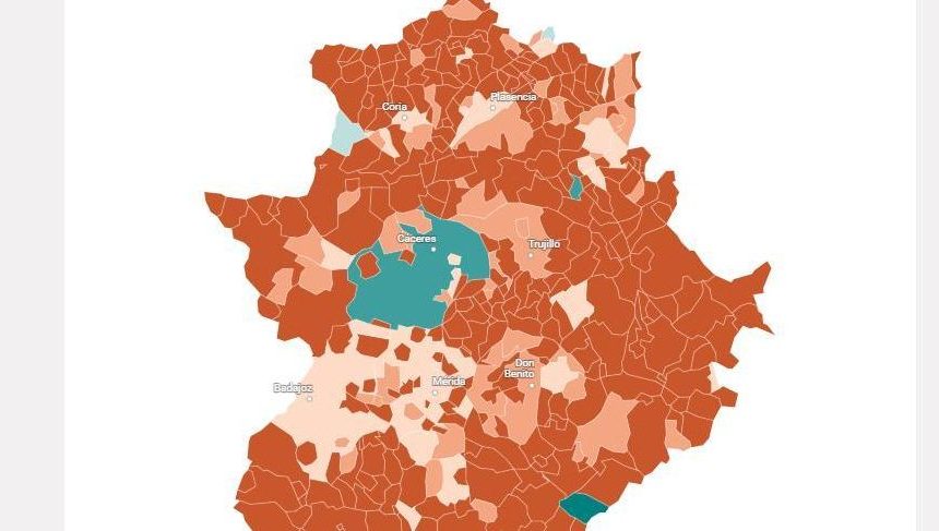 MAPA | Consulta los datos de participación en Extremadura a las 14.00 horas, municipio a municipio