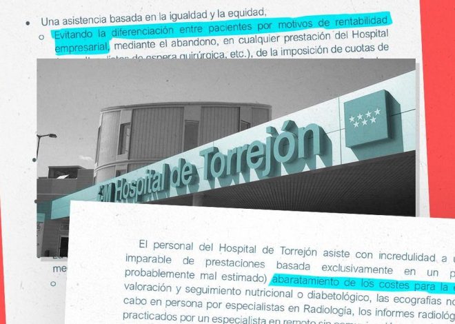 Un documento interno alertó de que la dirección del Hospital de Torrejón elegía pacientes por “rentabilidad económica”