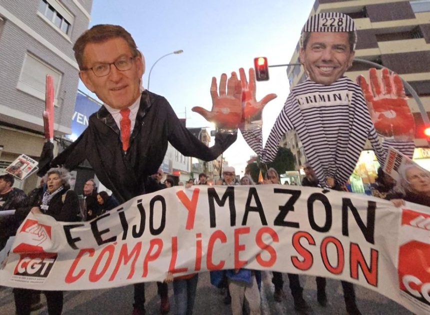 Una nueva manifestación por la dana pide que Mazón entregue el acta al grito de “Feijóo y Mazón cómplices son”