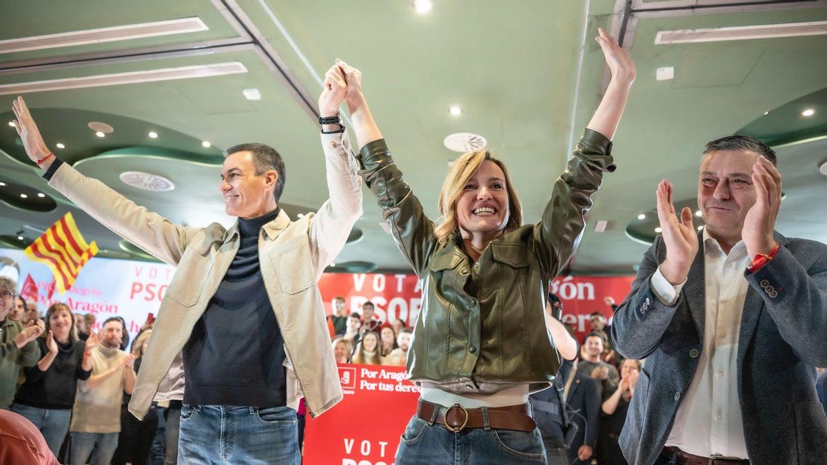 Sánchez entra en campaña en Aragón apelando al «orgullo» de los socialistas y con mensajes en clave nacional