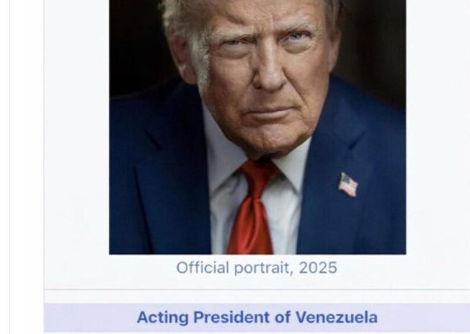 Trump publica una foto suya manipulada con el cargo de «presidente en funciones de Venezuela»
