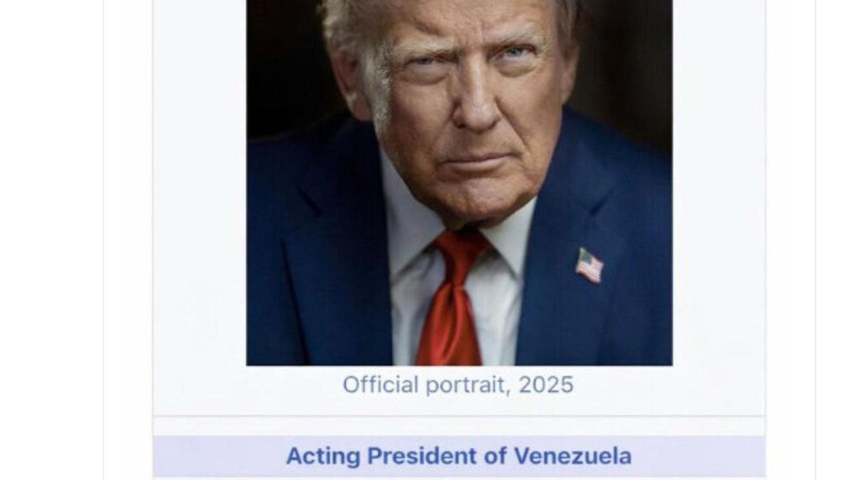 Trump publica una foto suya manipulada con el cargo de «presidente en funciones de Venezuela»