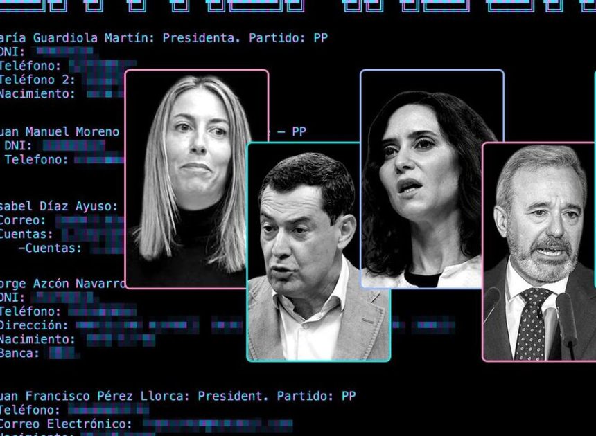 Filtran los datos personales de Ayuso, Moreno, Guardiola y otros altos cargos de 15 comunidades autónomas