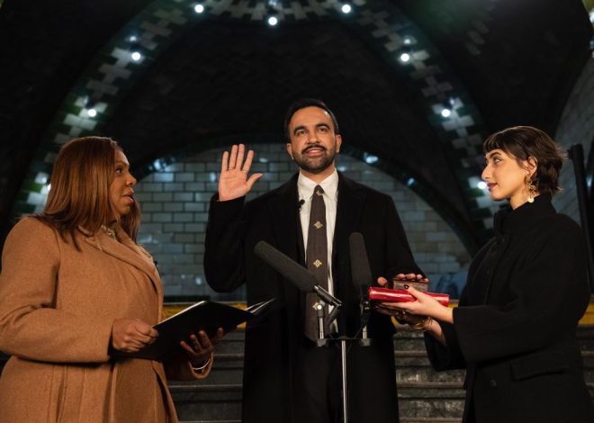 La toma de posesión de Mamdani en Nueva York: justo después de medianoche y en una histórica estación de Metro