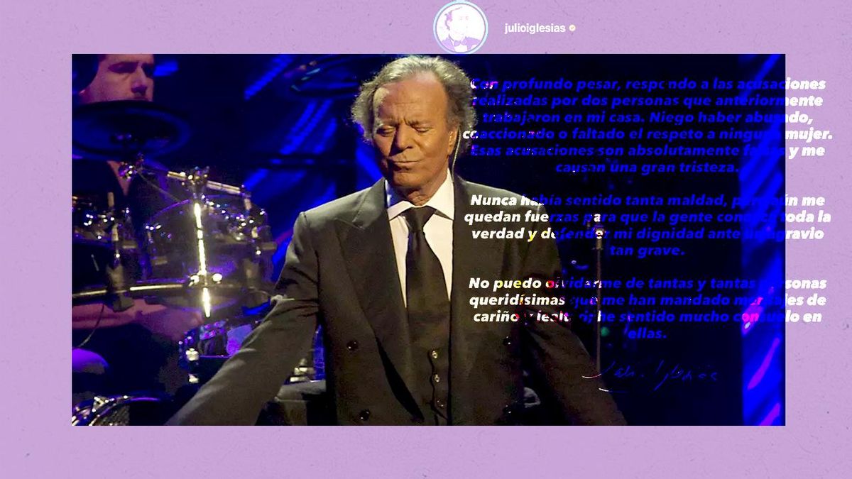 La respuesta de Julio Iglesias y su entorno frente a las acusaciones: de «la relación consentida» a negarlo todo