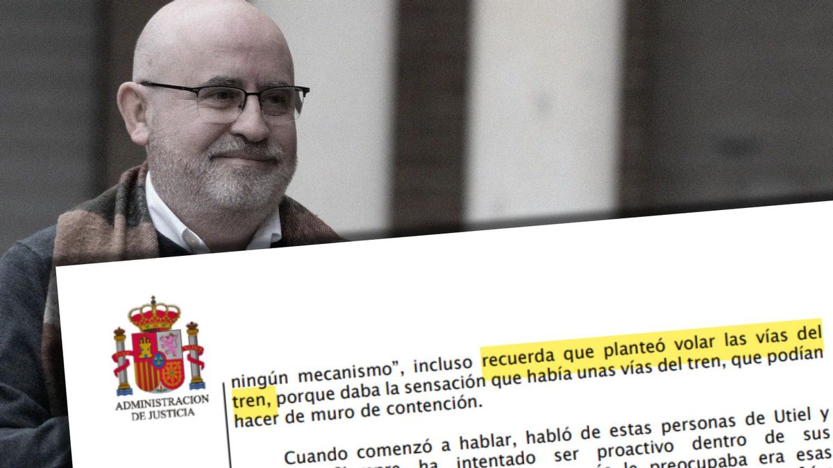 El jefe de Emergencias de la Generalitat planteó «volar las vías del tren» para rescatar a víctimas de la dana en Utiel