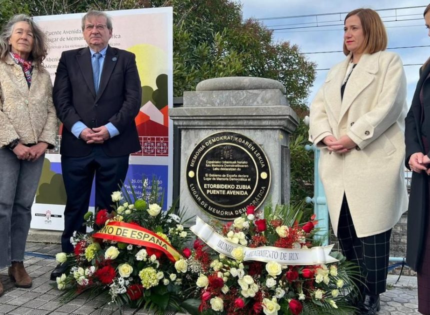 El puente fronterizo de Irún ya es «lugar de memoria»: “No es sólo un homenaje al pasado, sino una lección para el futuro”