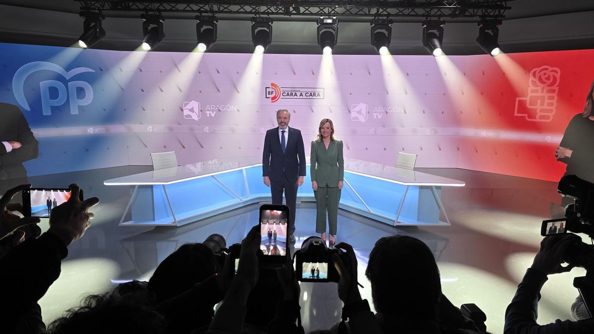 Alegría tilda a Azcón de «palmero del odio» y el candidato del PP la acusa de «humillarse ante los independentistas»