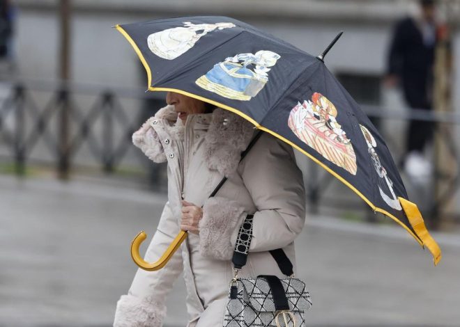 Miércoles con aviso amarillo por rachas fuertes en la Sierra y una lluvia que no cesa en Madrid