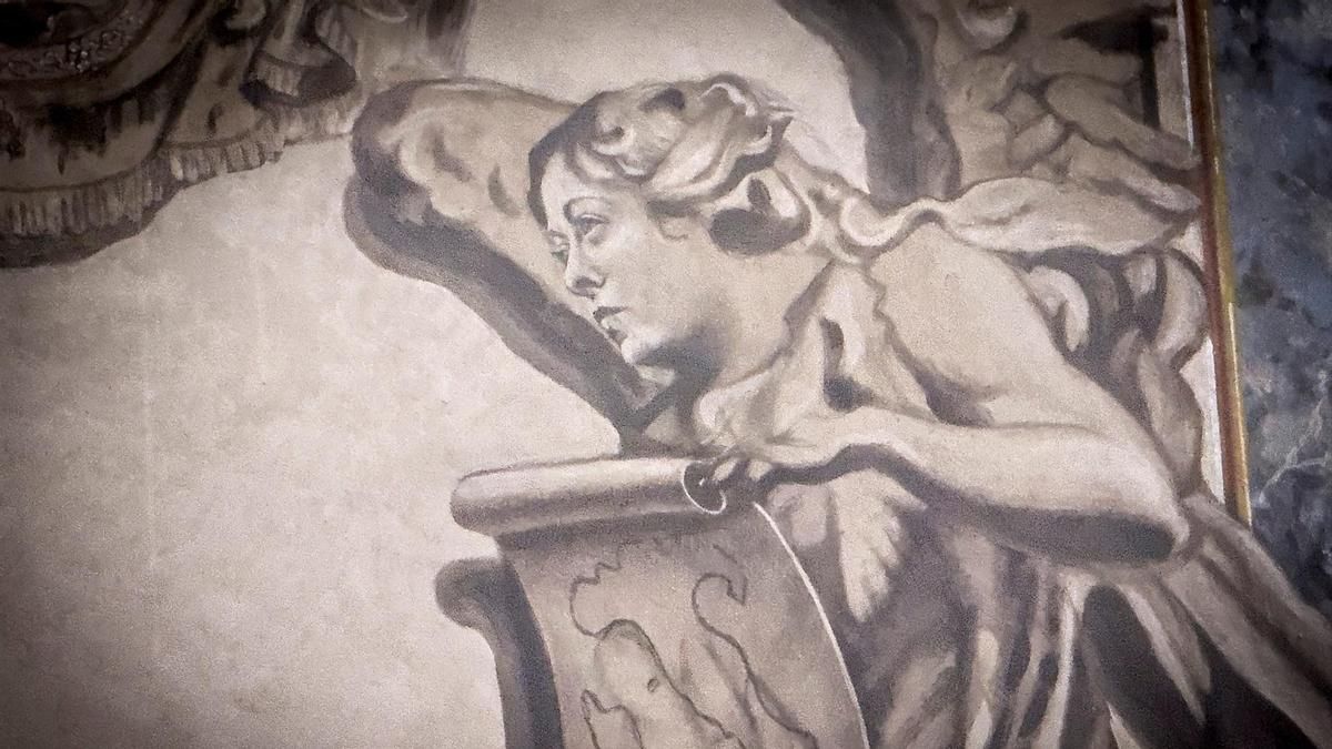 Un sacristán italiano restaura el fresco de un ángel con la cara de Meloni