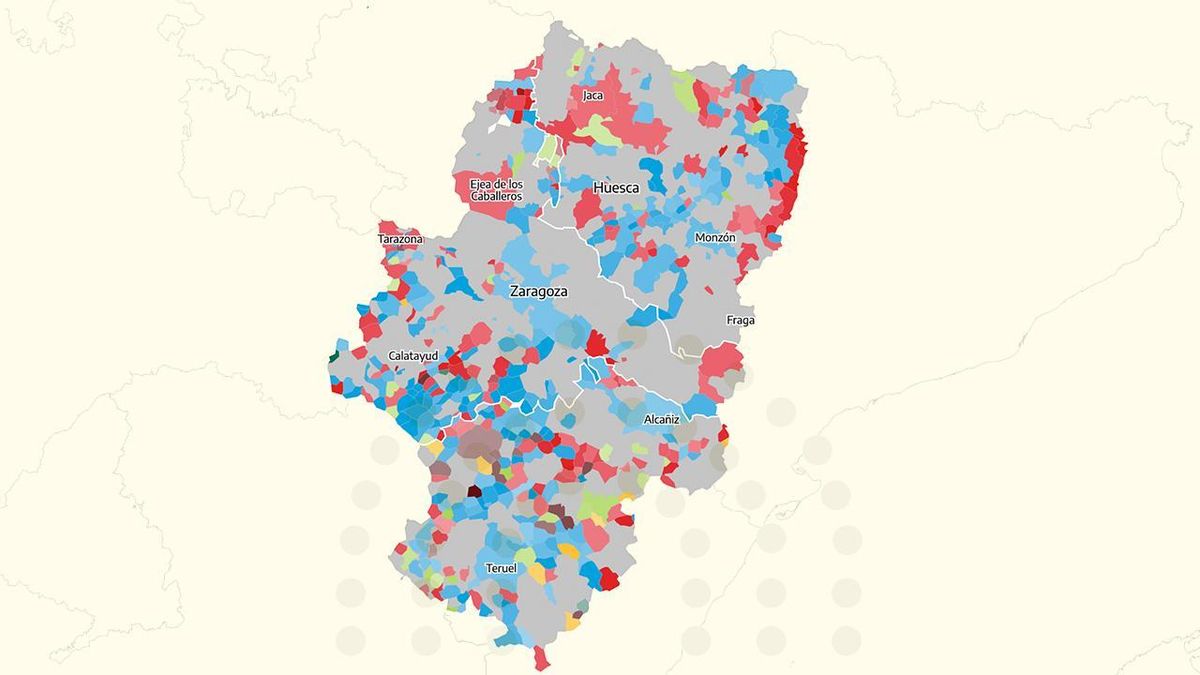 Los resultados de las elecciones en Aragón 2026, municipio a municipio