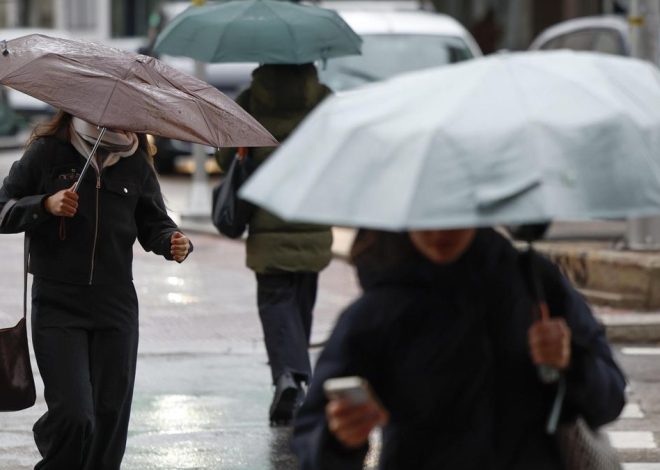 La borrasca Oriana ya es una realidad en Madrid: lluvia generalizada y rachas muy fuertes de viento