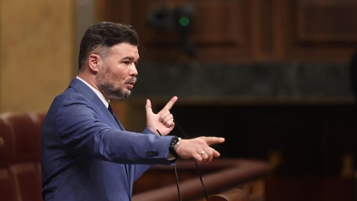 Rufián descarta convertirse en líder de la izquierda estatal y solo planea alianzas territoriales como candidato de ERC