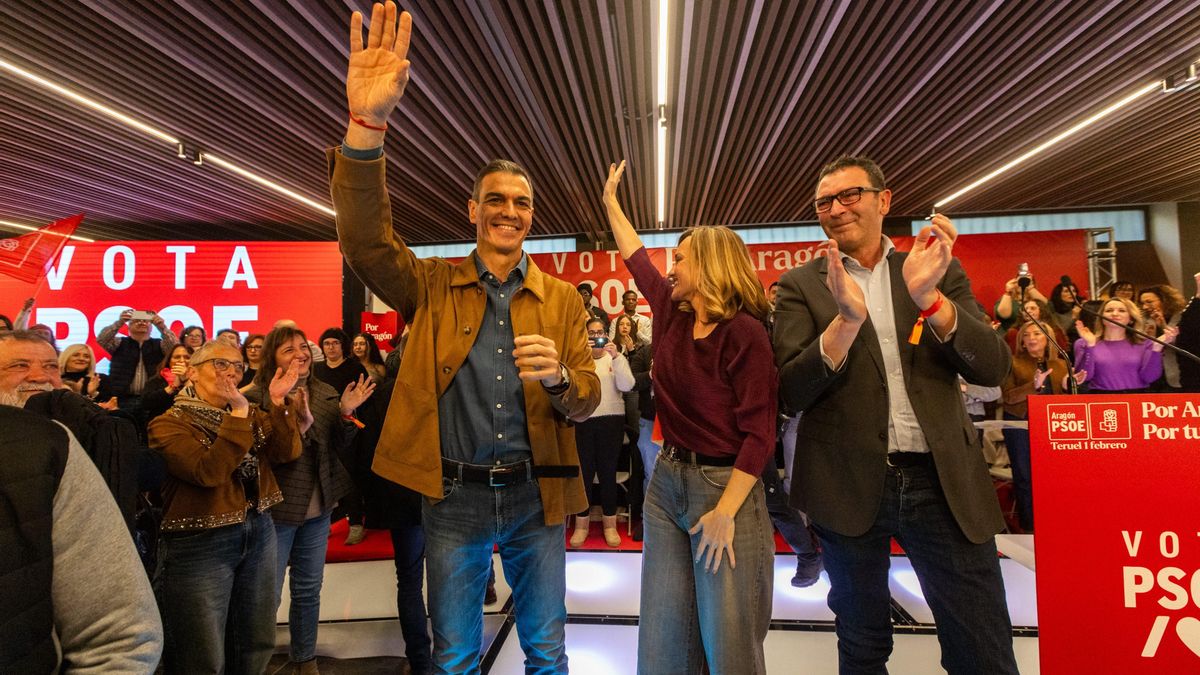 Insultan a Pedro Sánchez durante un mitin en Teruel y el presidente responde: «No tienen argumentos»