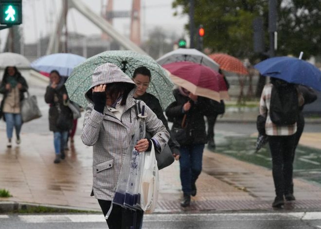 La Aemet advierte de más lluvia para el martes y de una situación excepcional el miércoles